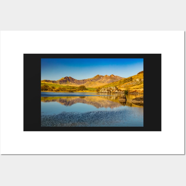 Snowdon Horseshoe from Llynau Mymbyr, Snowdonia Wall Art by dasantillo